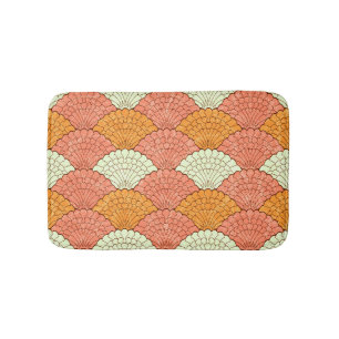 Shell Spectacle: Abstract Sea Patterns Bath Mat
