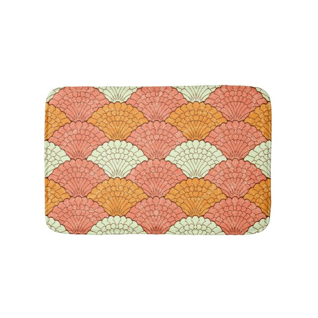 Shell Spectacle: Abstract Sea Patterns Bath Mat (Front)
