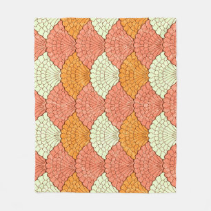 Shell Spectacle: Abstract Sea Patterns Fleece Blanket