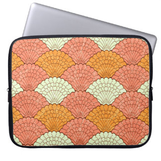 Shell Spectacle: Abstract Sea Patterns Laptop Sleeve