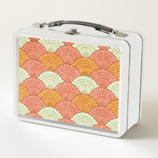 Shell Spectacle: Abstract Sea Patterns Metal Lunch Box