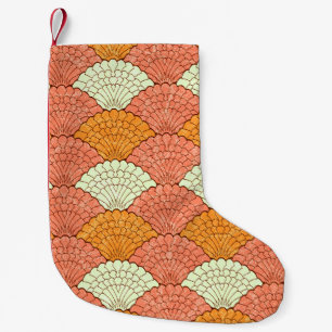 Shell Spectacle: Abstract Sea Patterns Small Christmas Stocking