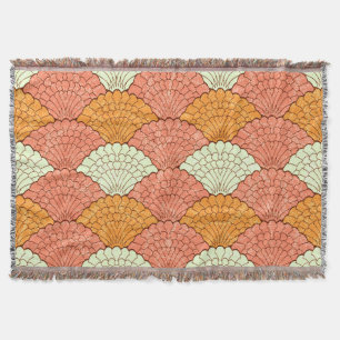 Shell Spectacle: Abstract Sea Patterns Throw Blanket
