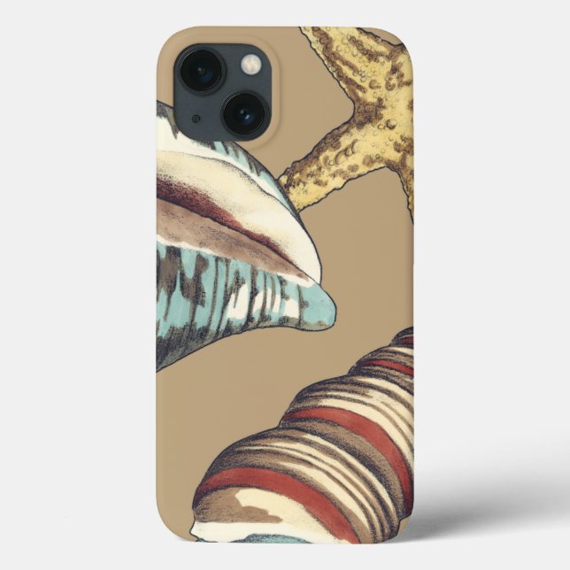 Shell Trio on Khaki Case-Mate iPhone Case (Back)