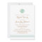 Shell Watercolor Aqua Bridal Shower Invitation