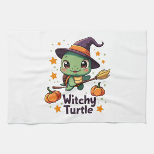 Shell Witch Turtle Tea Towel