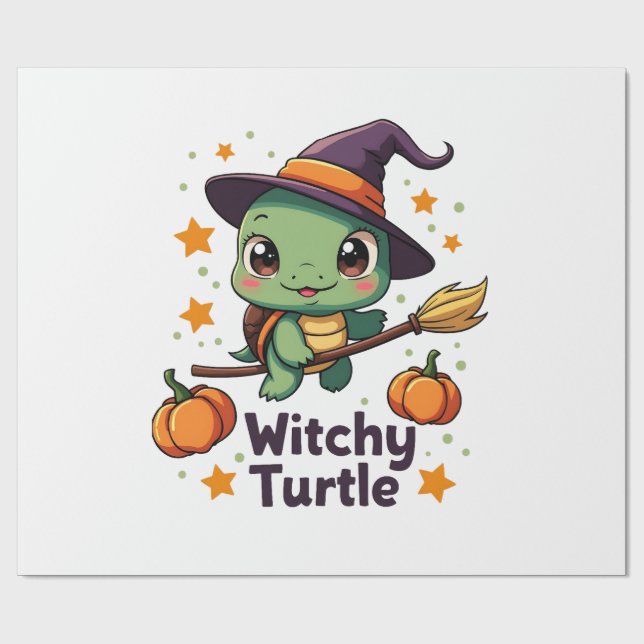 Shell Witch Turtle Wrapping Paper (Flat)