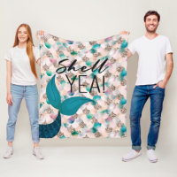 Shell Yea Teal & Gold Glam Mermaid Tail & Scales