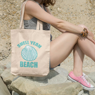 Shell Yeah Beach Tote Bag