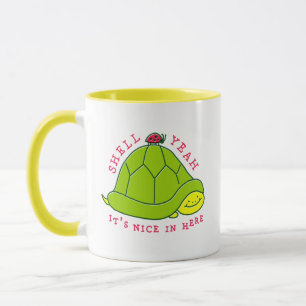 Shell Yeah Happy Introverted Turtle Mug