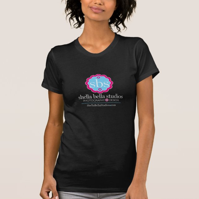 Shella Bella Studios Black Tee Vertical (Front)