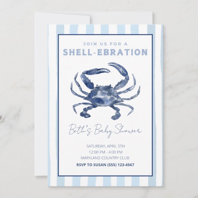 Shellabration Baby Shower Invitation (Front)