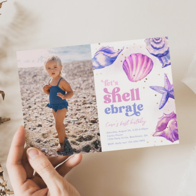 Shellebrate Photo Birthday Invitations  (Creator Uploaded)