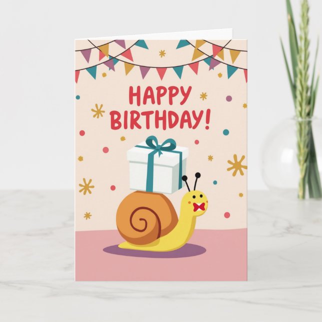Shelled Creature Birthday Card (Front)