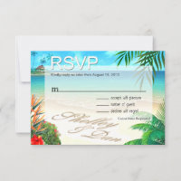 Shelley & Dan Exotic Beach RSVP ::custom::