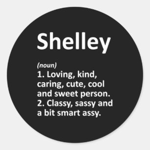 Shelley Definition D Funny Birthday  Classic Round Sticker