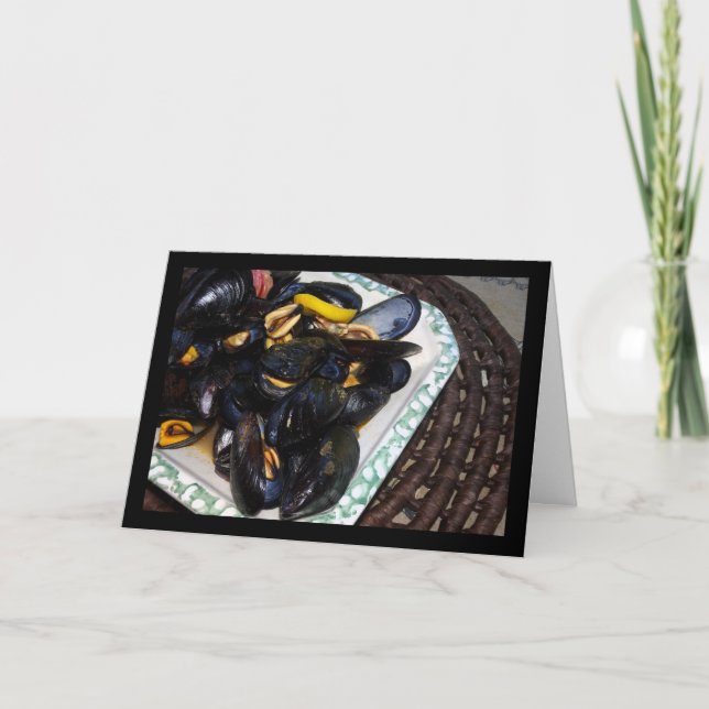 Shellfish Mussels in Bowl Card (Front)