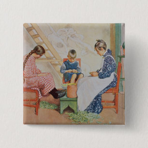 Shelling Peas, pub. in 'Lasst Licht Hinin'(`Let in 15 Cm Square Badge