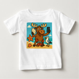 Shellphone Selfies – Beach Fun Tee for Kids