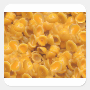 shells and cheese square sticker
