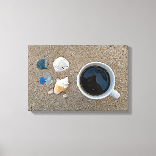 Shells and Coffee Canvas Print