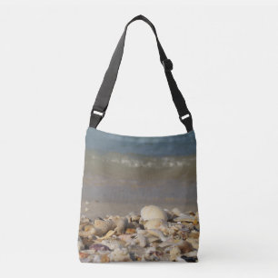 shells, beach, water, sand, sea, maritime, photo, crossbody bag