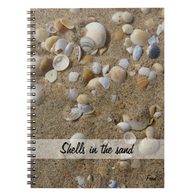 shells in the sand spiral notebook (Front)