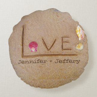 shells Love on beach custom pillow