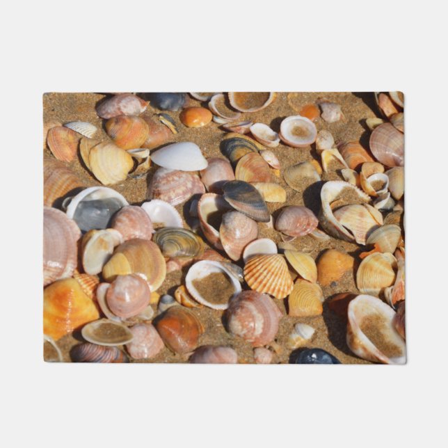 Shells On A Sandy Beach | Andalusia, Spain Doormat (Front)