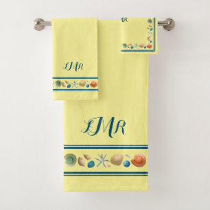 Shells & Stripes Bath Towel Set