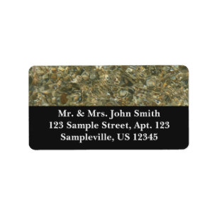 Shells Under Rippling Water Label