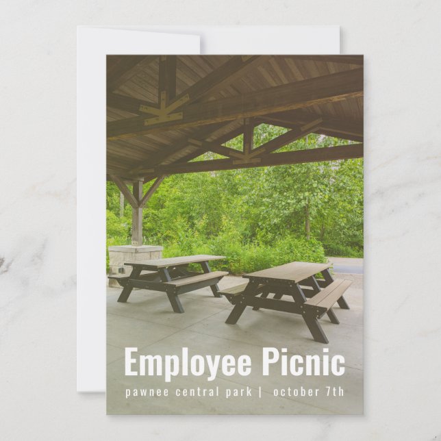 Shelter House Picnic Invitation (Front)