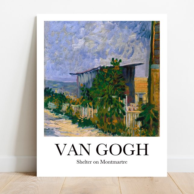 Shelter on Montmartre by Vincent Van Gogh Poster (Own a Van Gogh! "Shelter on Montmartre" poster. Bold colors, vivid scene)
