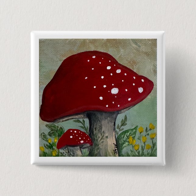  Shelter Red Mushroom Button (Front)