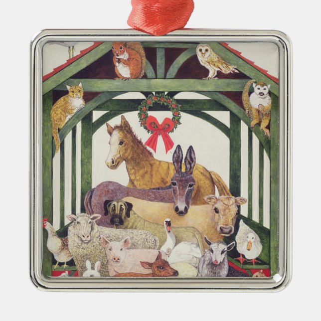 Sheltered Metal Tree Decoration (Front)