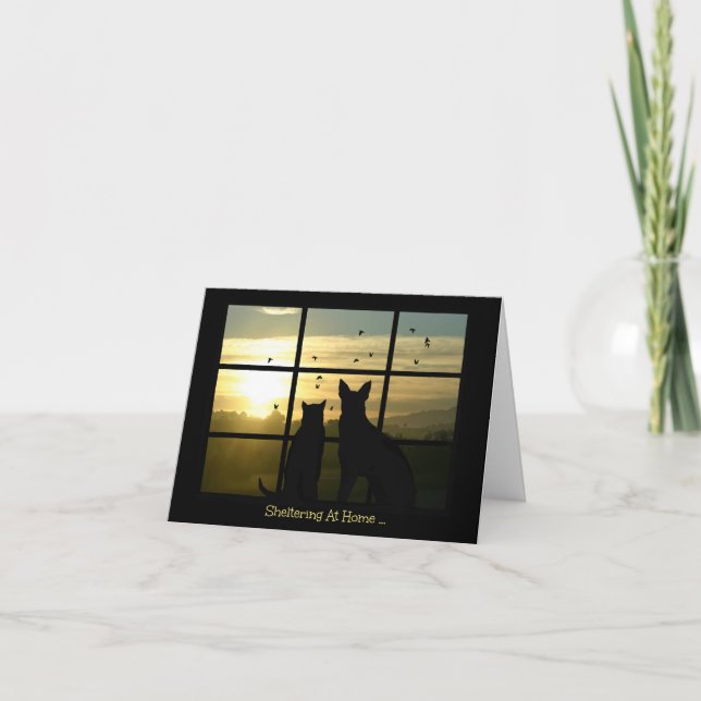 Sheltering at Home Corona Virus Thinking of You Card (Front)