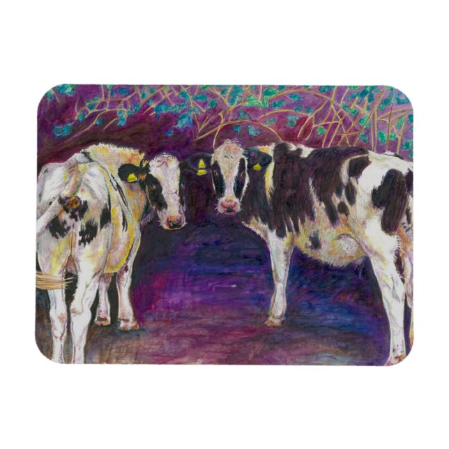 Sheltering cows 2011 magnet (Horizontal)