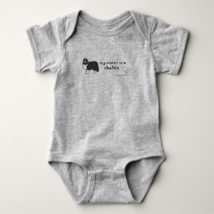 sheltie baby bodysuit
