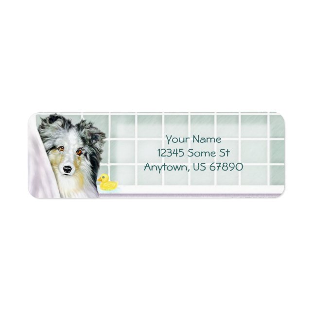 Sheltie Bath Blue Merle Labels (Front)