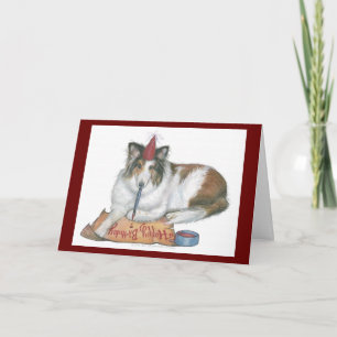 Sheltie Birthday Card