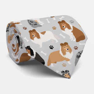 Sheltie Bones and Paws Neck Tie