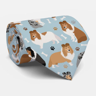 Sheltie Bones and Paws Tie