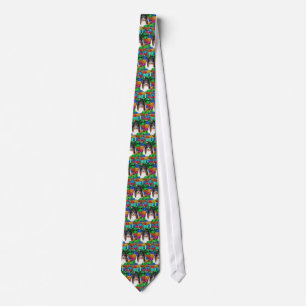 Sheltie Christmas Open Gifts Tri Colour Tie
