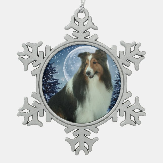 Sheltie Christmas Ornament (Front)