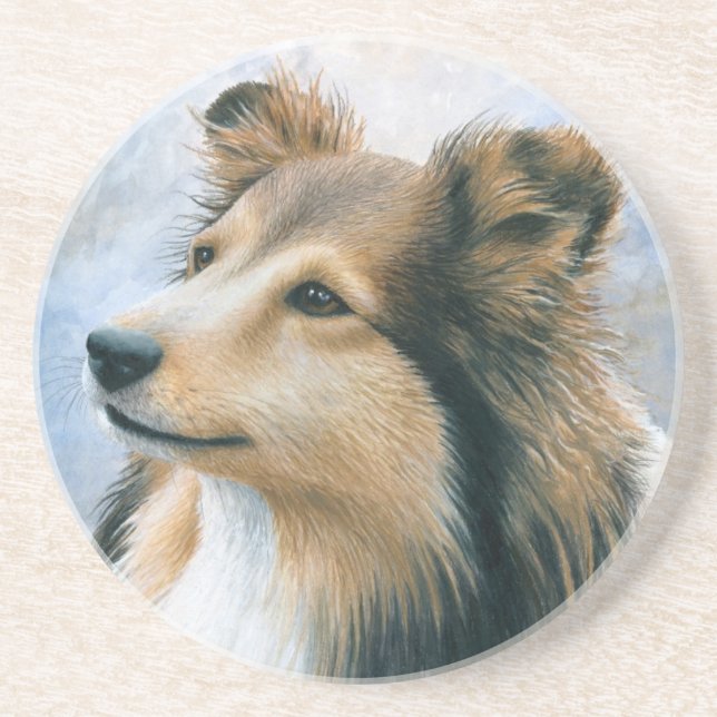 Sheltie Collie Dog 122 Coaster (Front)