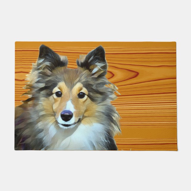 Sheltie Collie Dog Doormat (Front)