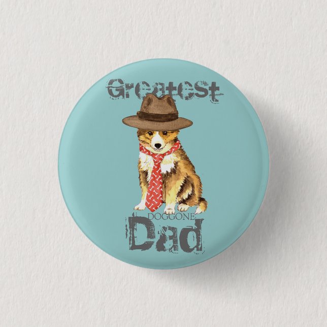 Sheltie Dad 3 Cm Round Badge (Front)