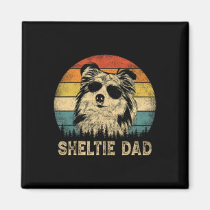 Sheltie Dad Dog Lovers Father's Day Tee Magnet