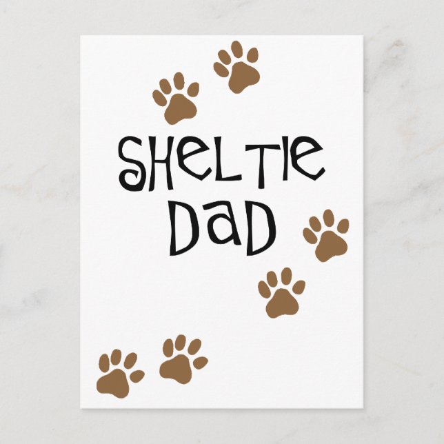 Sheltie Dad Postcard (Front)