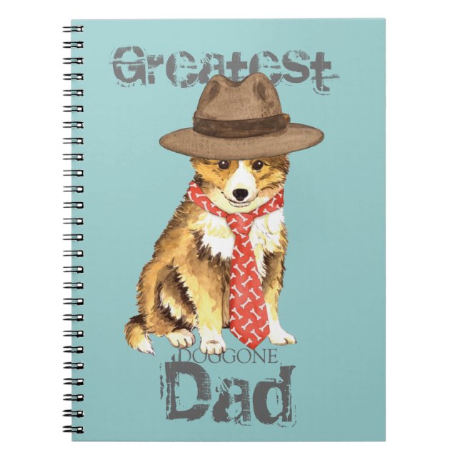 Sheltie Dad Spiral Notebook (Front)
